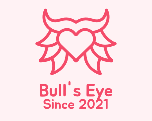 Pink Bull Heart  logo