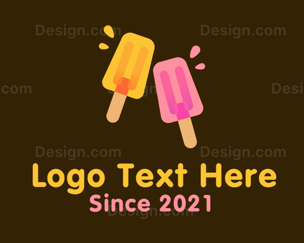 Juicy Popsicle Dessert Logo