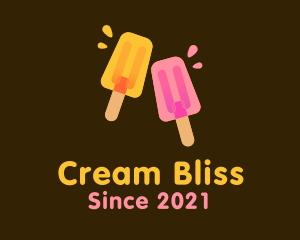 Juicy Popsicle Dessert  logo design