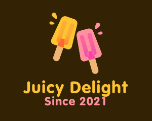 Juicy Popsicle Dessert  logo design