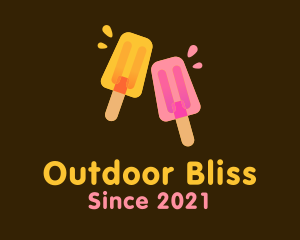 Juicy Popsicle Dessert  logo design