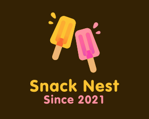 Juicy Popsicle Dessert  logo design