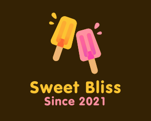 Juicy Popsicle Dessert  logo design