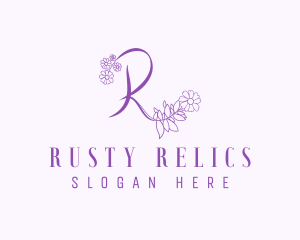 Beauty Flower Letter R logo design