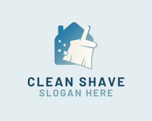 Shiny House Cleaning logo design