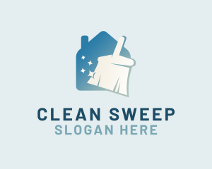 Shiny House Cleaning logo design