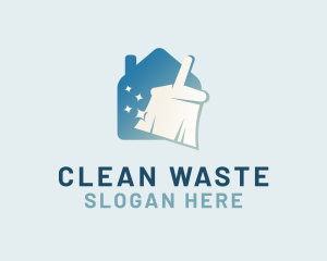 Shiny House Cleaning logo design