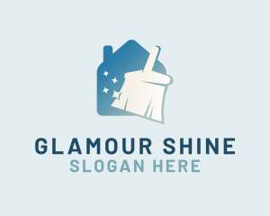 Shiny House Cleaning logo design