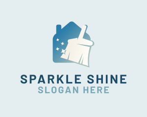 Shiny House Cleaning logo design