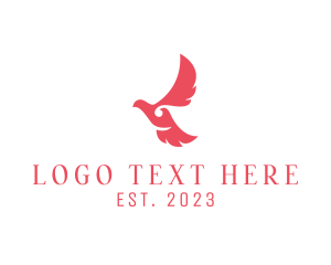 Feminine Dove Flying logo