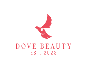 Feminine Dove Flying logo design