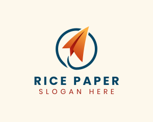 Paper Plane Logistics Courier logo design