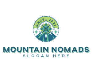 Mountain Exploration Compass logo design