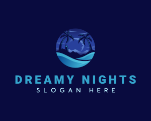 Night Surf Beach logo design