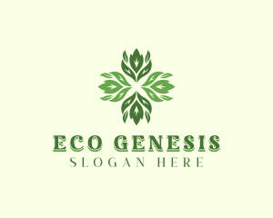 Eco Herbal Leaves logo design