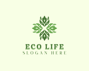 Eco Herbal Leaves logo design