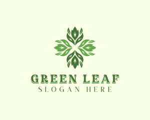 Eco Herbal Leaves logo design