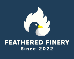 Feather Duck Beak logo design