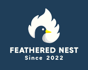 Feather Duck Beak logo design