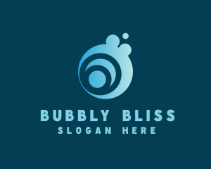 Water Sanitation Bubbles logo design