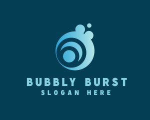 Water Sanitation Bubbles logo design