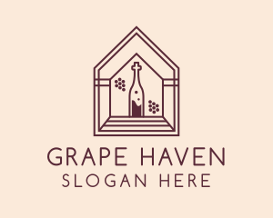 Wine Grapes Chapel logo design