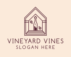 Wine Grapes Chapel logo design