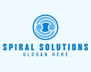 Wave Cycle Spiral logo design