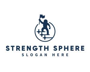 Man Flag Stairs logo