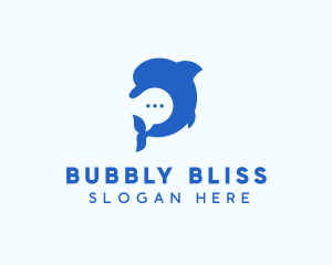 Messenger Dolphin Chat logo design