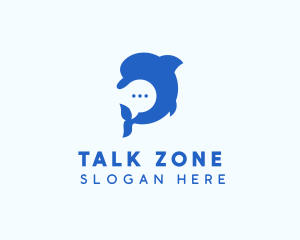 Messenger Dolphin Chat logo design