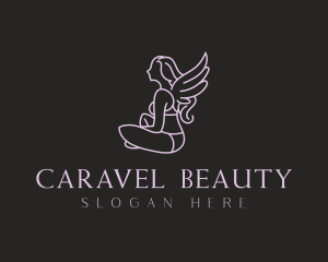 Beautiful Woman Angel logo design