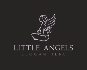 Beautiful Woman Angel logo design