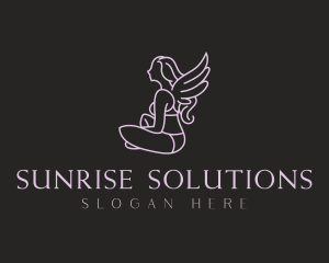 Beautiful Woman Angel logo design