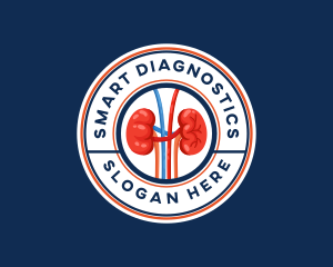 Kidney Organ Anatomy logo design