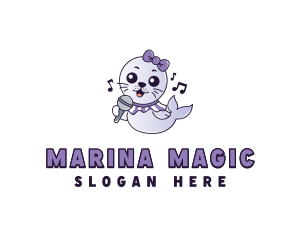 Sea Lion Singer logo design