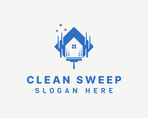 Clean Squeegee Housekeeping logo design