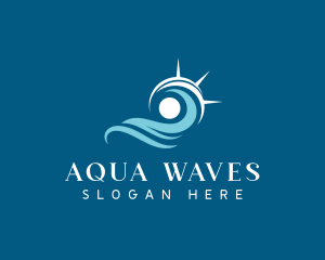 Sea Wave Sun logo design