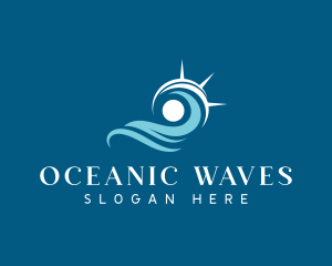 Sea Wave Sun logo design