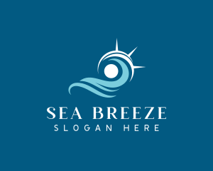 Sea Wave Sun logo design