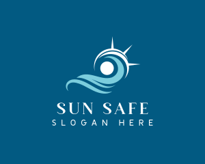 Sea Wave Sun logo design