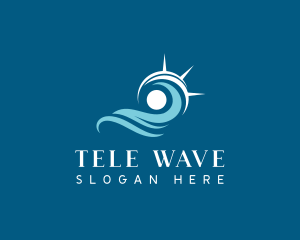 Sea Wave Sun logo design