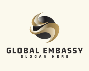 Global Sphere Gradient Business logo design