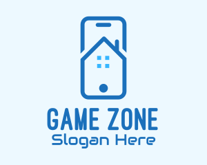 Blue Mobile Phone Home App Logo