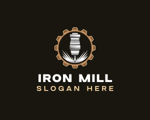 Industrial Milling Machine logo design