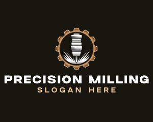 Industrial Milling Machine logo design