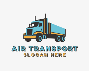 Logistics Trailer Truck Transportation logo design