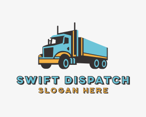 Logistics Trailer Truck Transportation logo design