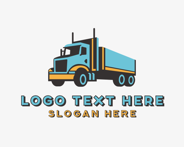 Logistics Trailer Truck Transportation logo