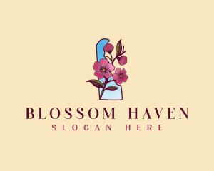 Delaware Flower Blossom logo design